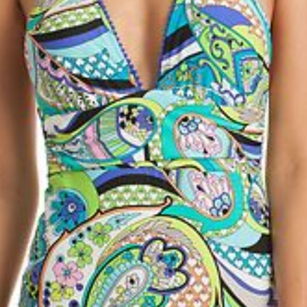 Trina Turk Multicolor Paisley One Piece Swimsuit